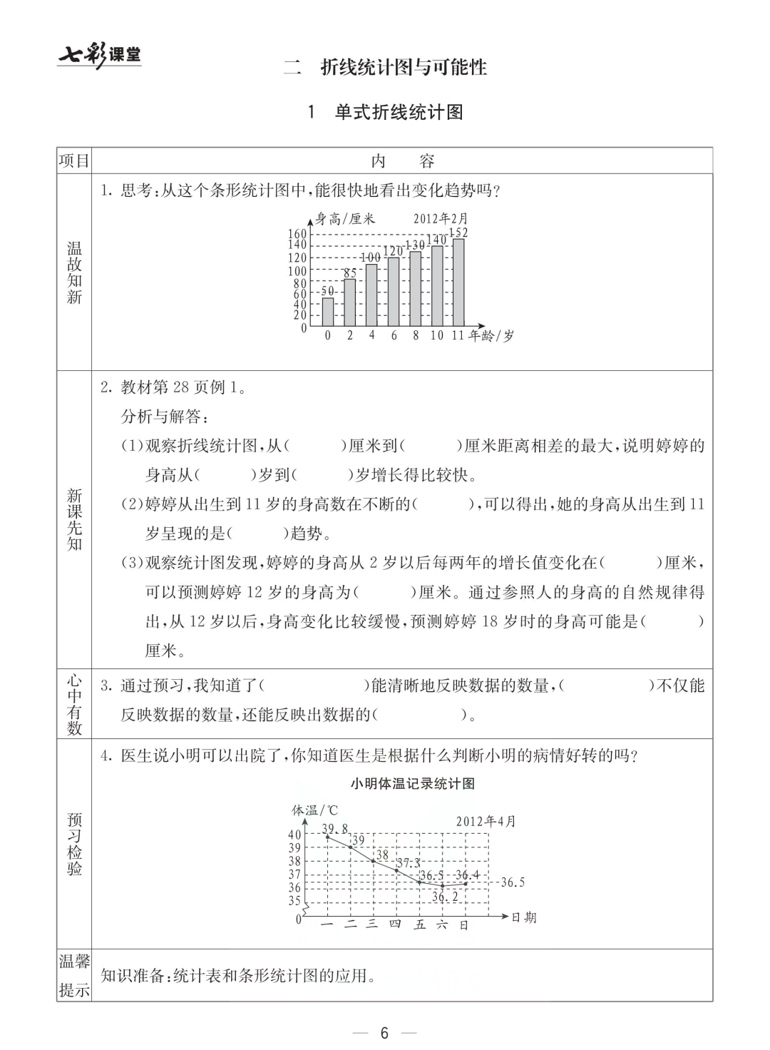 五年级北京版数学下册：课前预习| 二单元