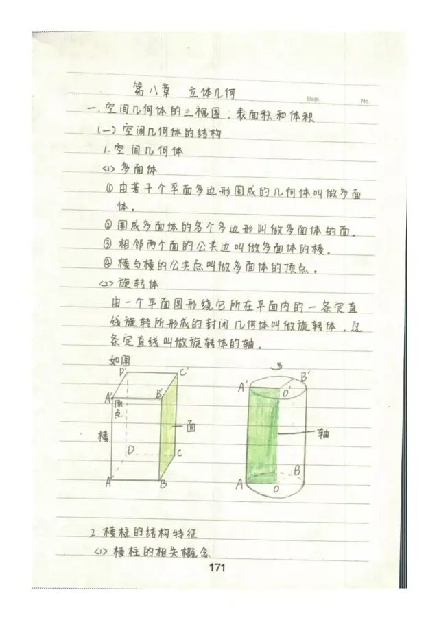 高考数学立体几何知识学霸笔记（建议收藏）