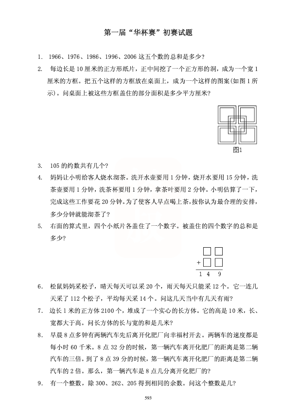华罗庚杯1986-2020二十五年数学竞赛真题，初复赛全真精华宝典！