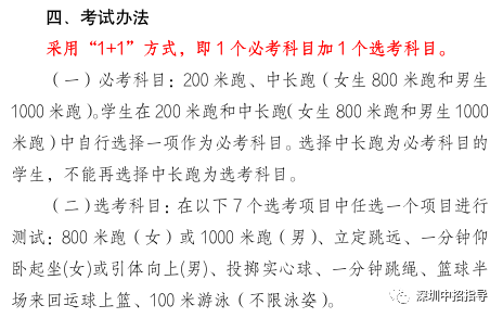 关于体育中考8选2的通知！附评分标准