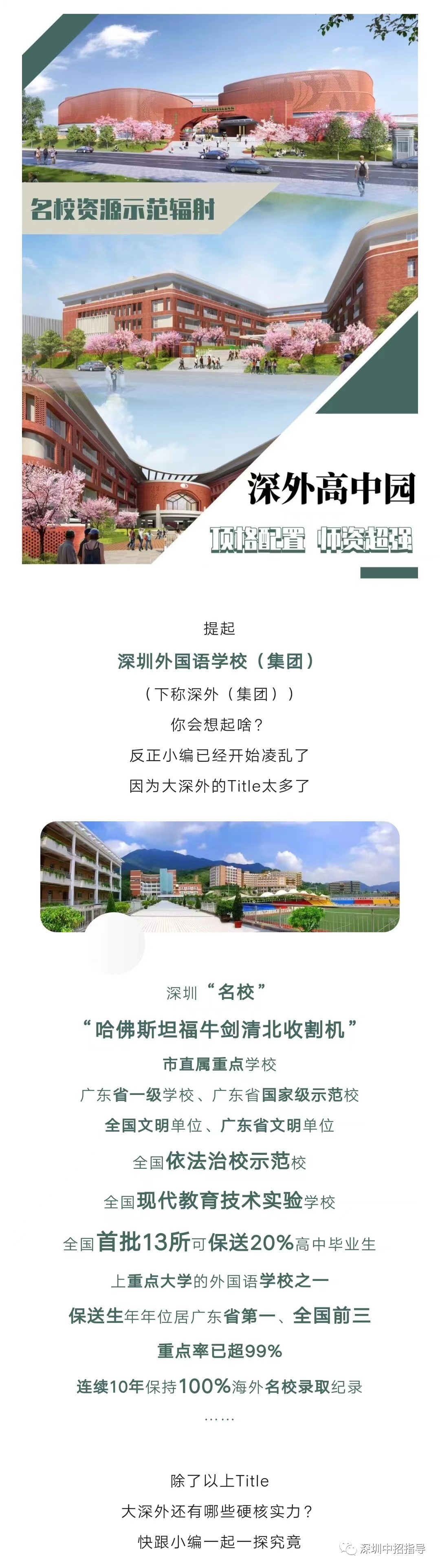 期待值拉满！深外高中园最全剧透来了