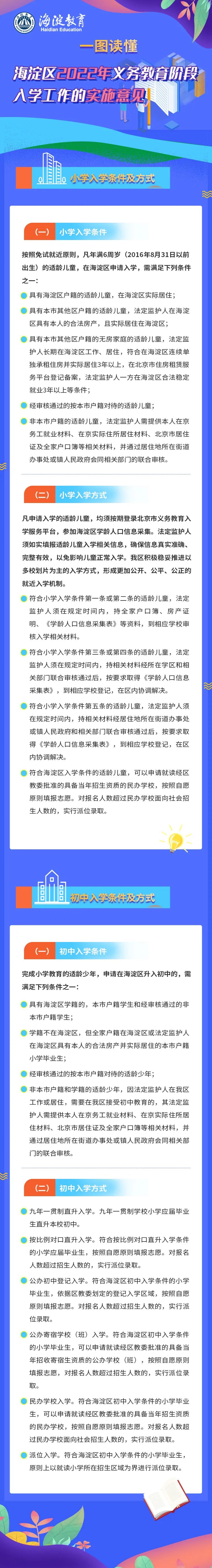 一文打尽！海淀区2022幼升小、小升初政策发布！