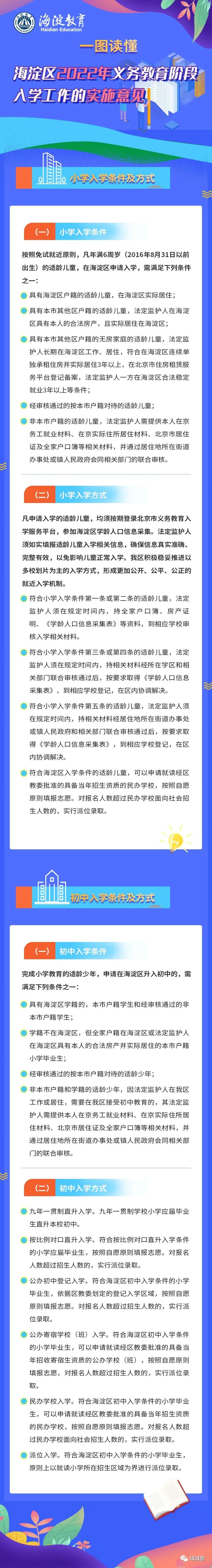 海淀2022义务教育阶段入学工作