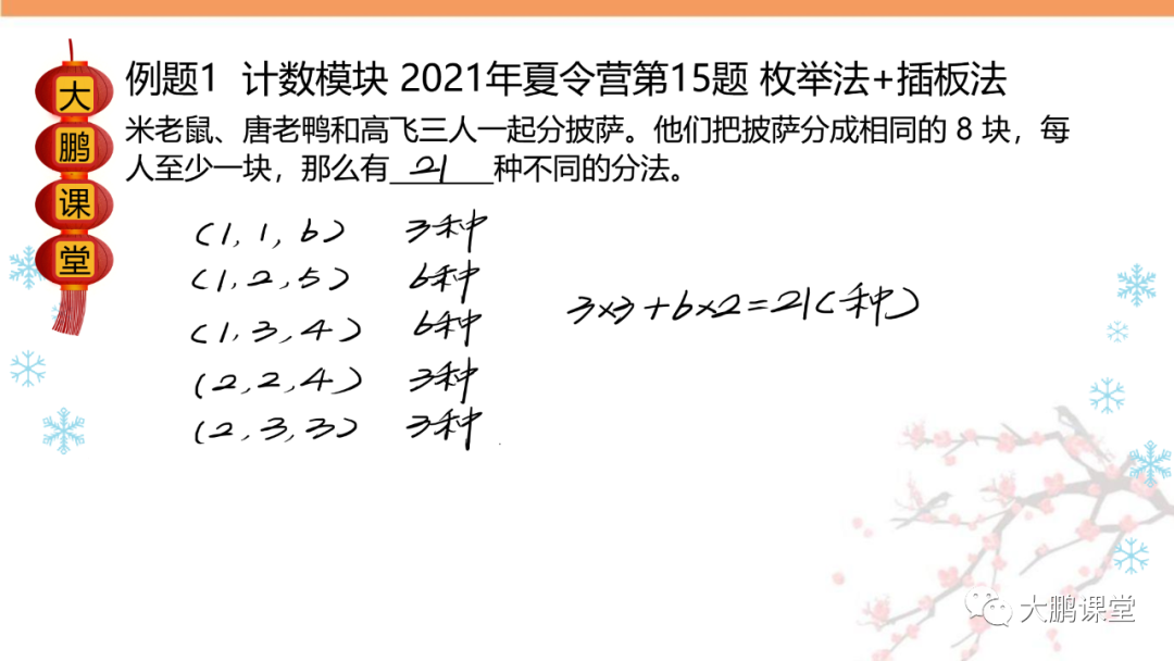 【希望数学】三年级希望数学冲刺班 第2讲 计数模块 备课笔记
