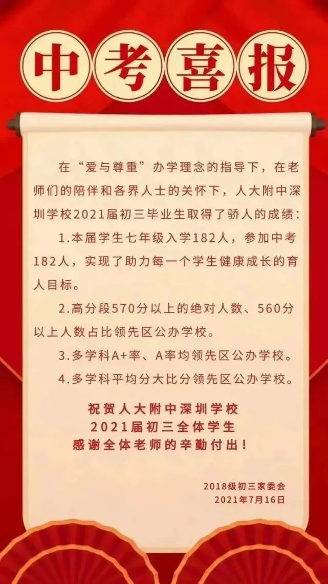 深圳大鹏新区初中中考战绩汇总！（小升初志愿填报参考）