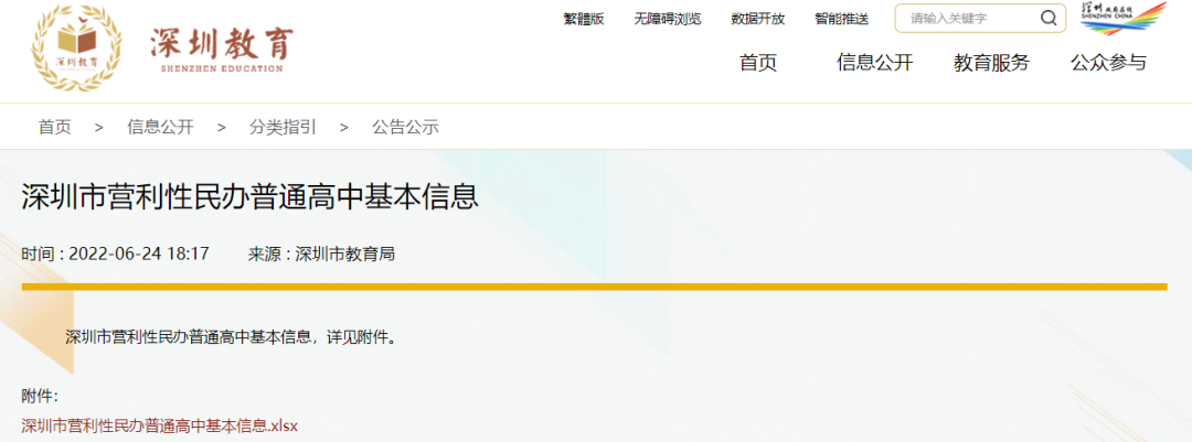 11所！深圳市营利性民办高中信息公布！