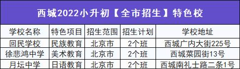 没有西城学籍的京籍/非京籍如何在西城小升初？这些民办校、特色校也能报！