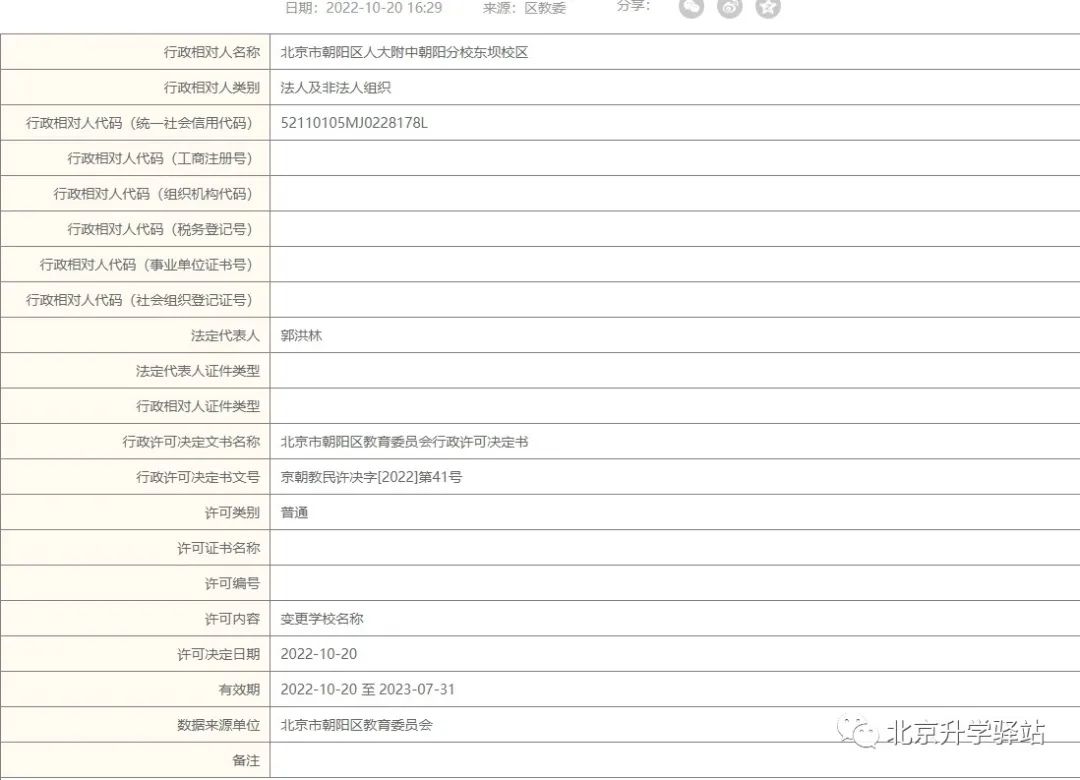 又有优质校获批更名！全北京仅剩一所民办校含公立校名称