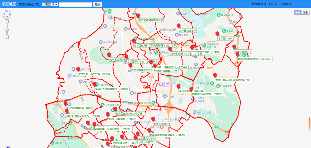 2023年9月招生！龙华区2022年小一初一学区划分地图