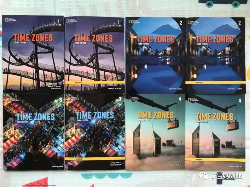 点读版英语综合性教材【Time Zones】包含听、说、读、写四项技能，适合小学高年级-初中阶段使用