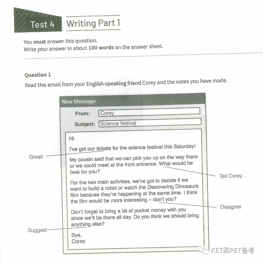 KET/PET 写作参考范文系列（16）