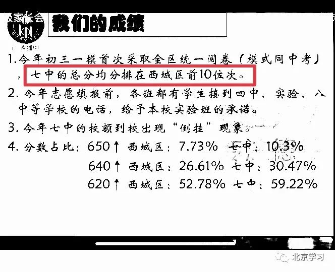德胜的七中，2022年平均分排名西城前10！