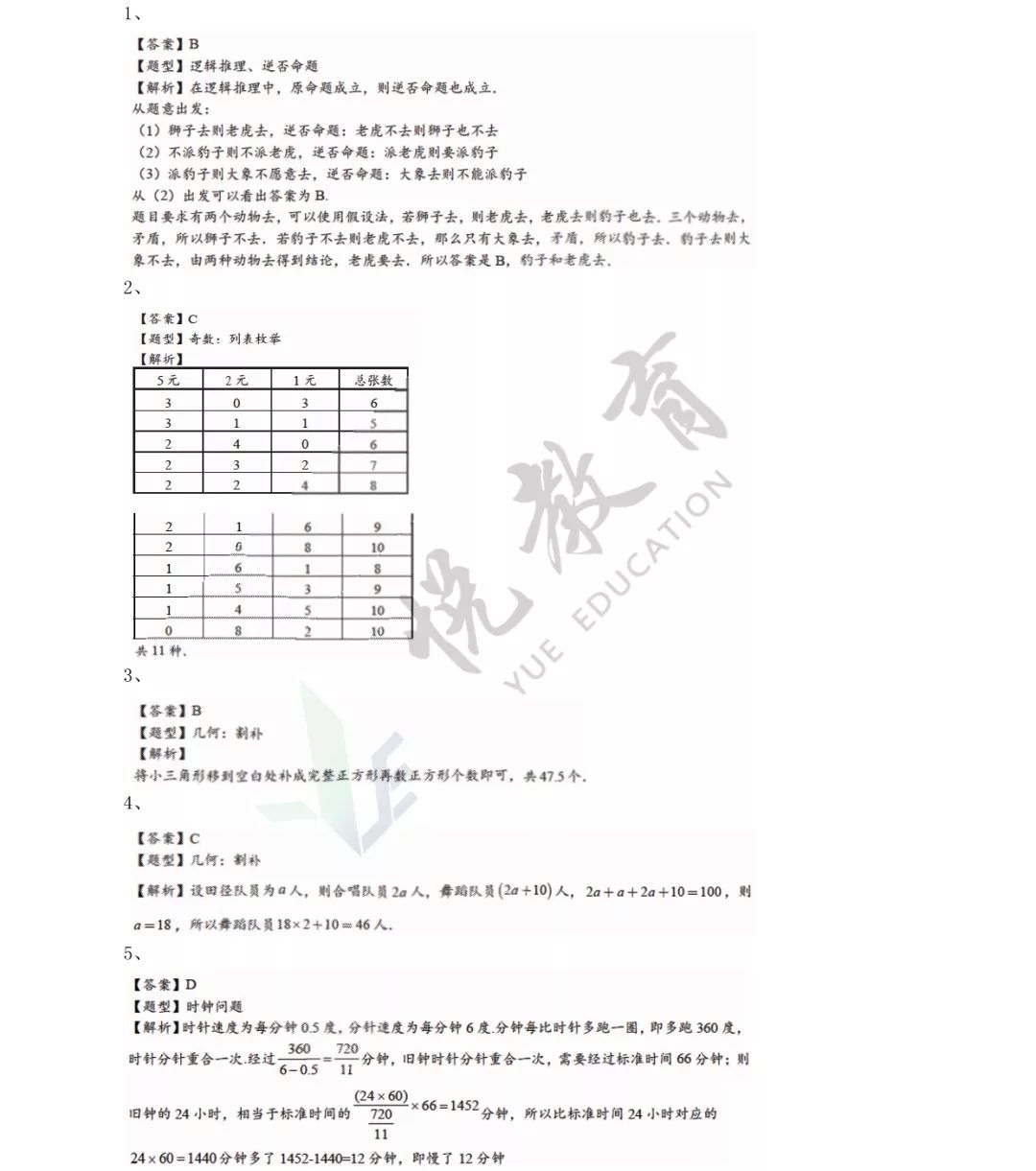 第二十届华杯赛初赛试题解析A卷（小学中年级组）
