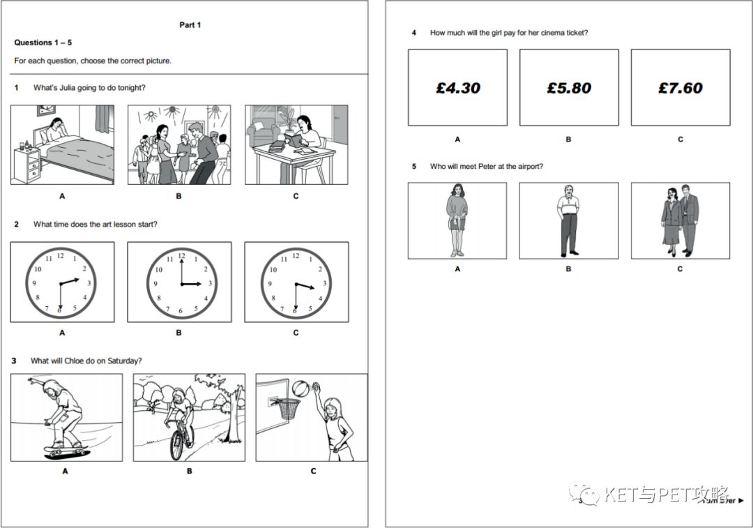 KET听力 | KET(A2)考试Listening高分攻略