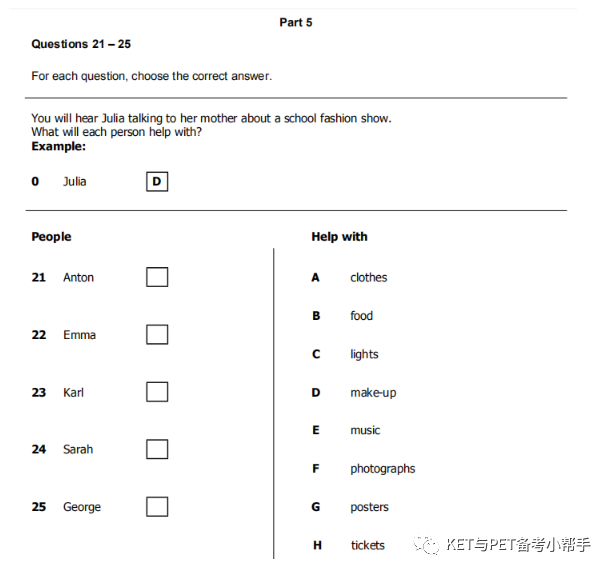 KET听力Part5第五部分题型及解题技巧是什么？