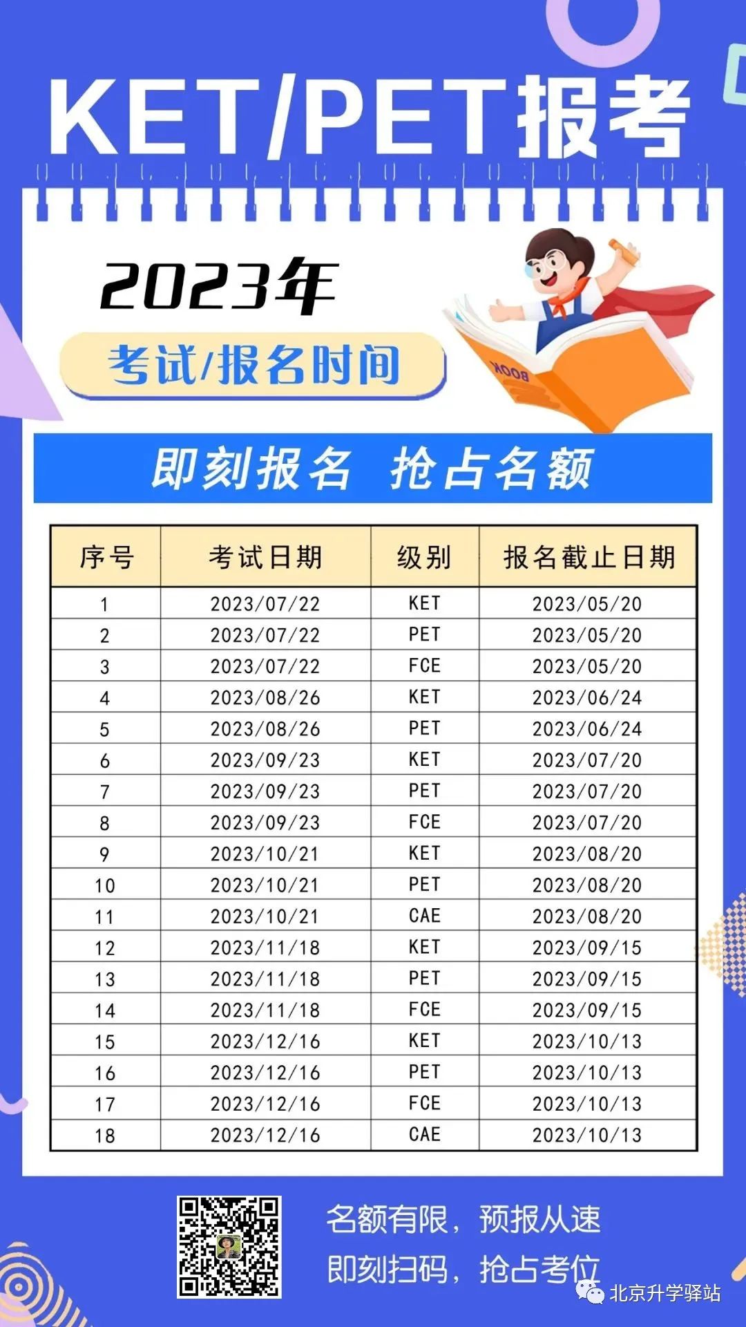 9月23日剑桥报名即将截止，2023年下半年剑桥KET/PET/FCE如何报名？
